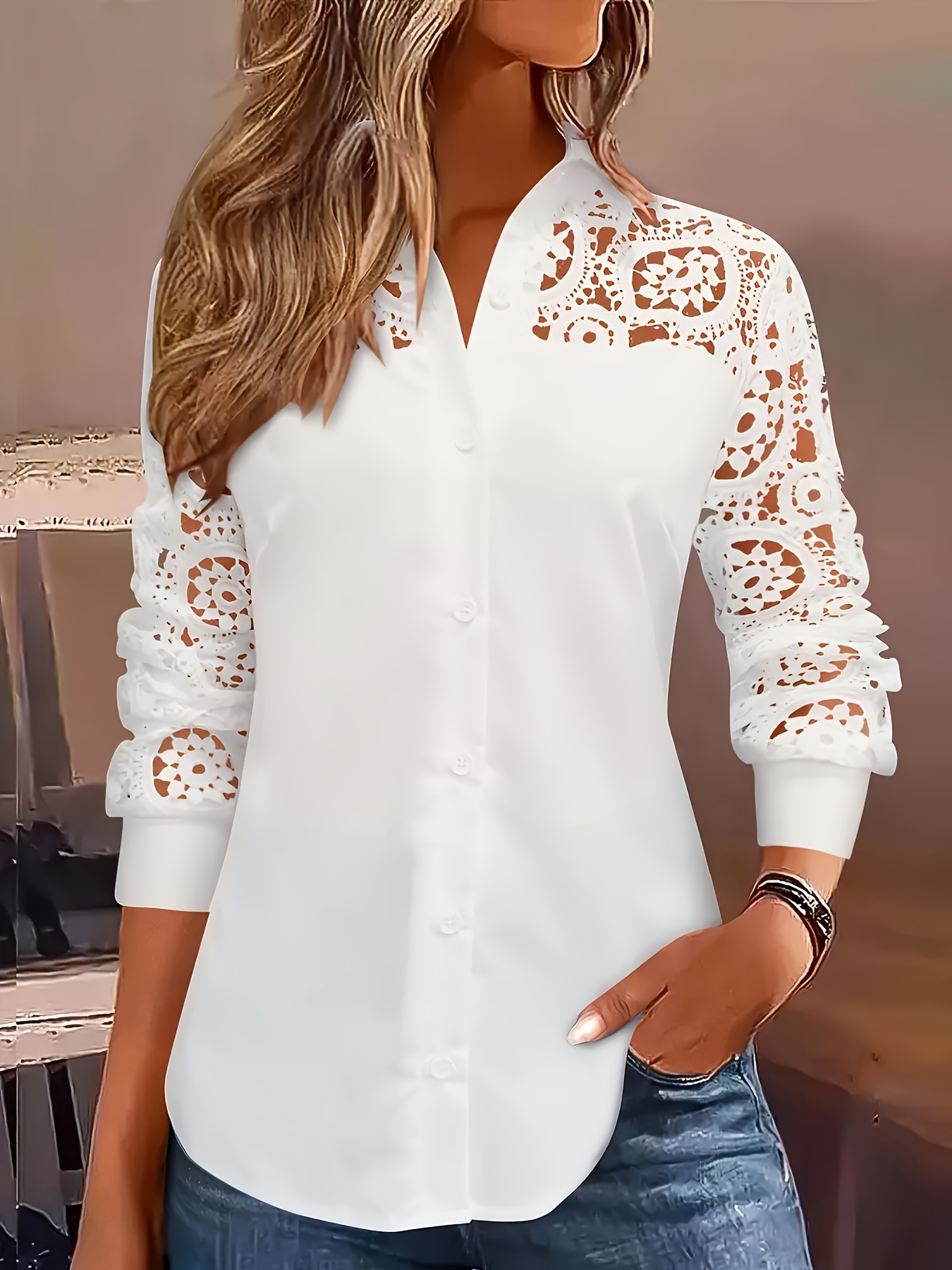 Embroidery Online - Tempérament ample femme chemise mode blouse