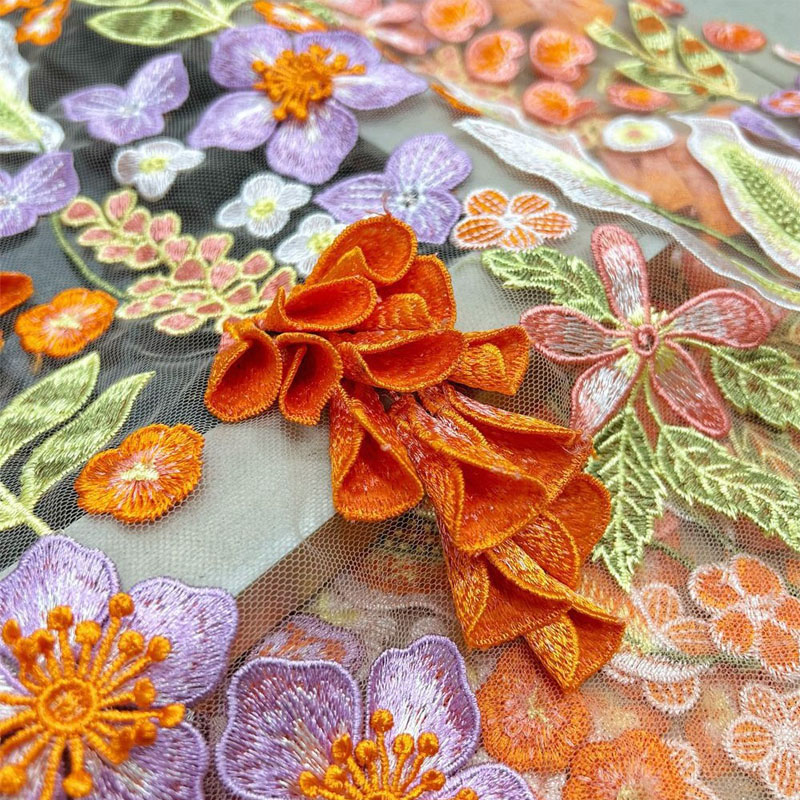 Embroidery Yellow Dress - Carillon éolien jaune haute densité, fleur