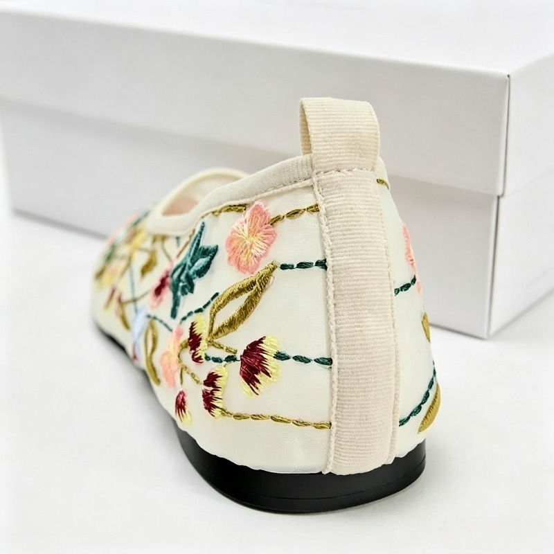 Bout rond maille ballerines ch - Embroidery Meaning avis et prix