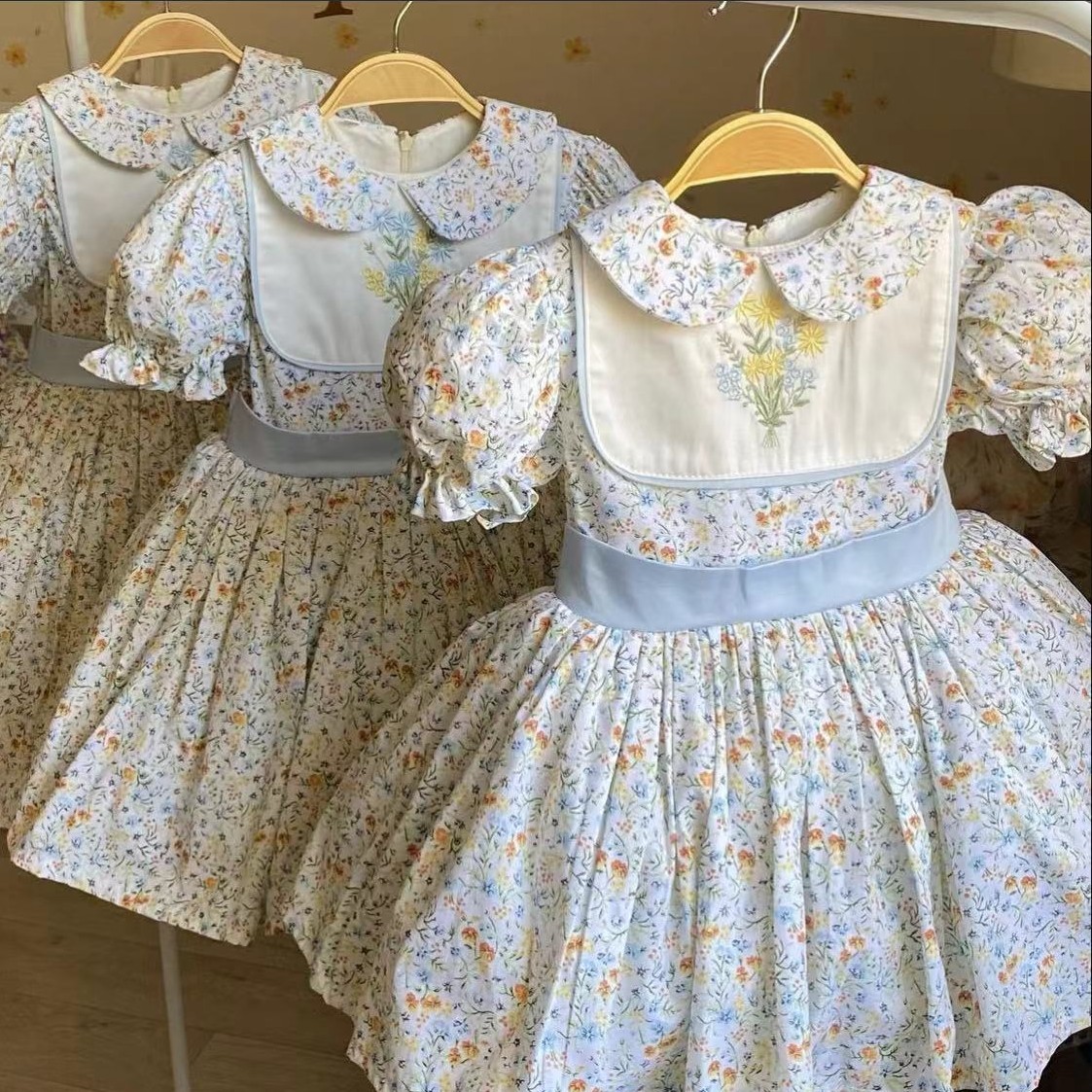 0-12Y bébé fille été fleur bro - Embroidery Yellow Dress avis et prix