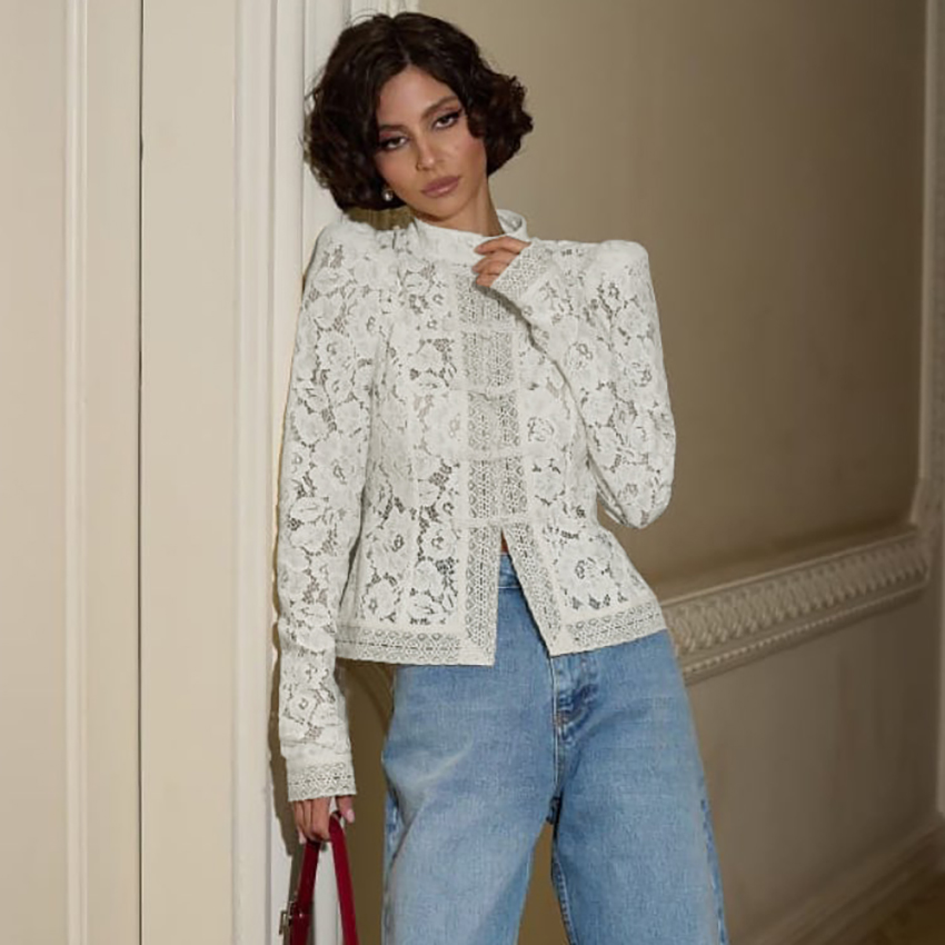 Linad élégant broderie manches - Embroidery Online avis et prix